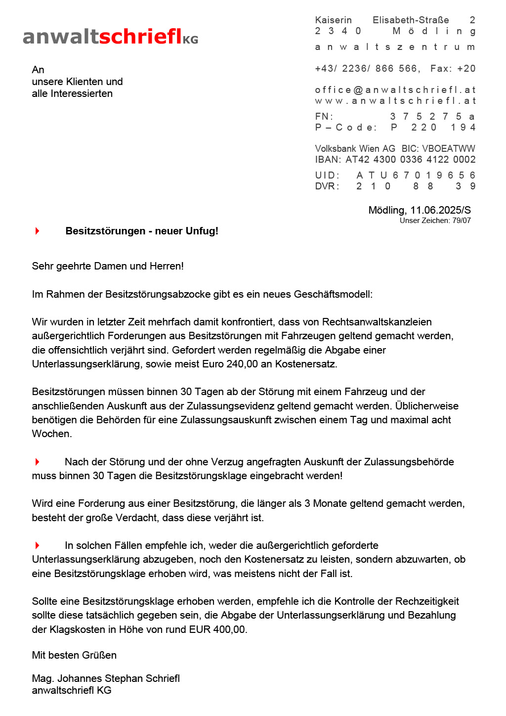 besitzstoerung